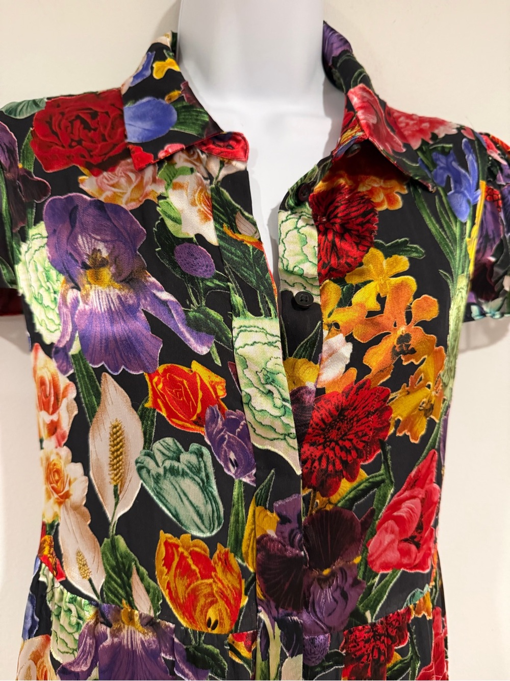 ❤️‍🔥 Alice + Olivia Meeko Tiered Silk-Blend Mini Shirtdress ❤️‍🔥size 8 - Picture 11 of 16